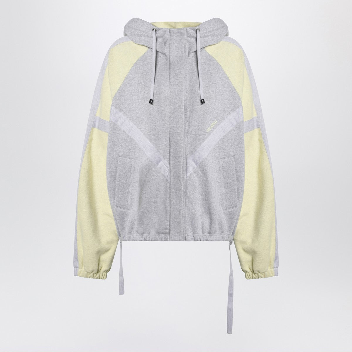 The Attico Grey/light yellow bomber sweatshirt