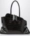 The Attico La Passeggiata Medium bag in coffee crocodile-print leather
