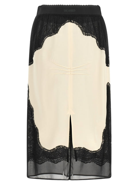 The Attico Lace Insert Skirt