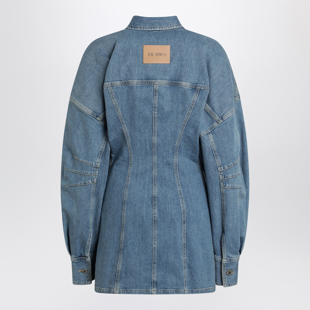 The Attico Light blue denim mini dress