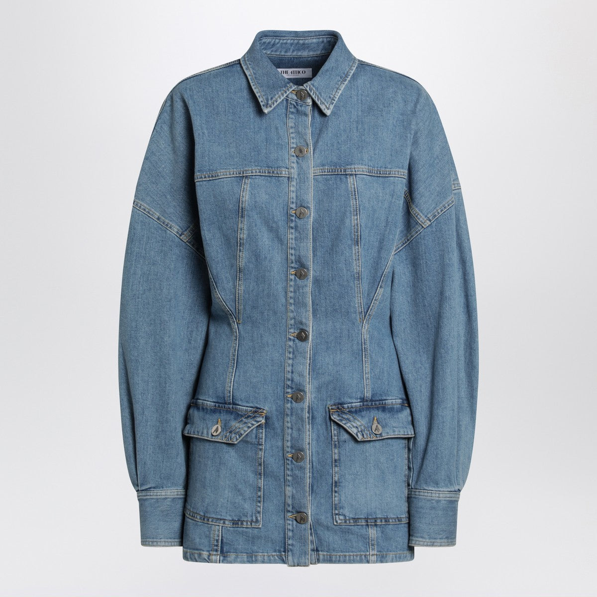 The Attico Light blue denim mini dress