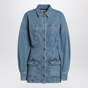 The Attico Light blue denim mini dress