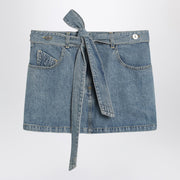 The Attico Light blue denim mini skirt
