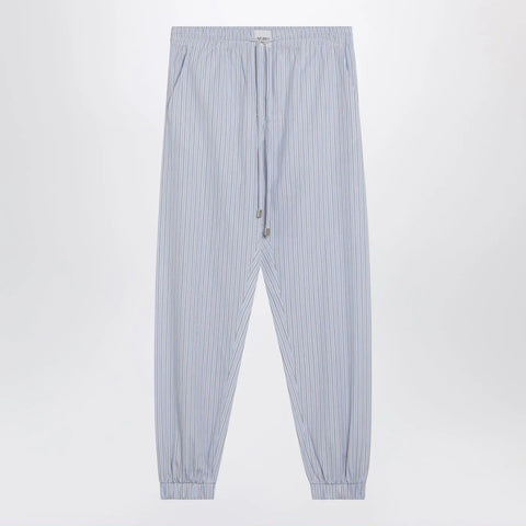 The Attico Light blue/white striped trousers