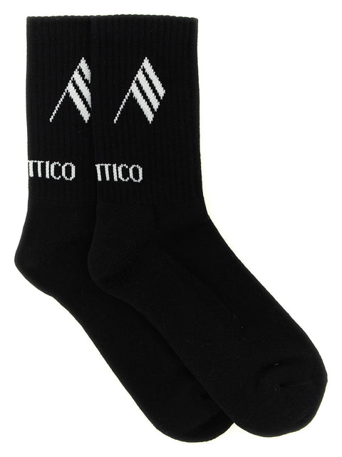 The Attico Logo Intarsia Socks