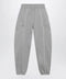 The Attico Long jogger pants in melange grey cotton jersey