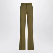 The Attico Military green wool gabardine trousers