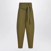 The Attico Military green wool gabardine trousers