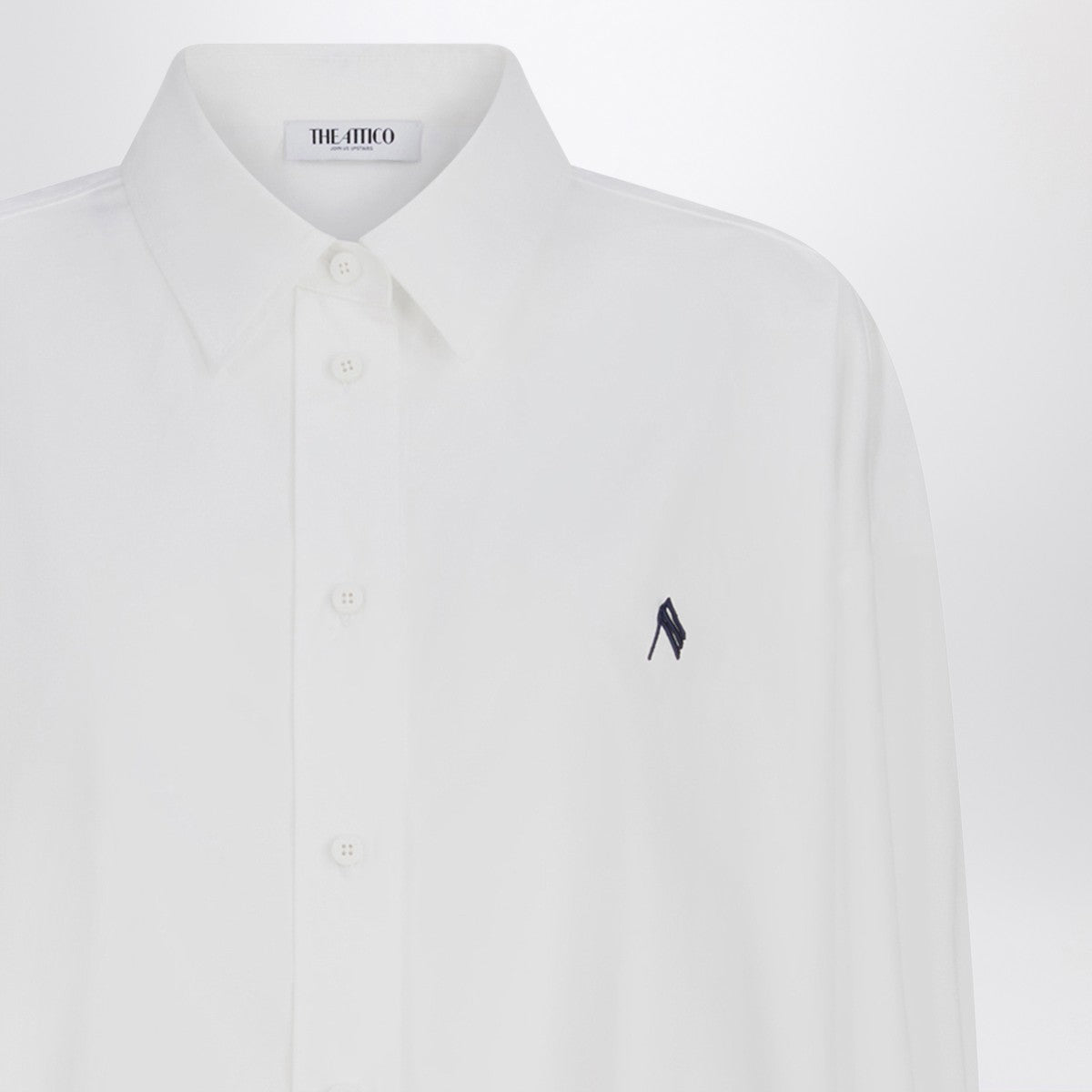 The Attico Oversized white cotton shirt