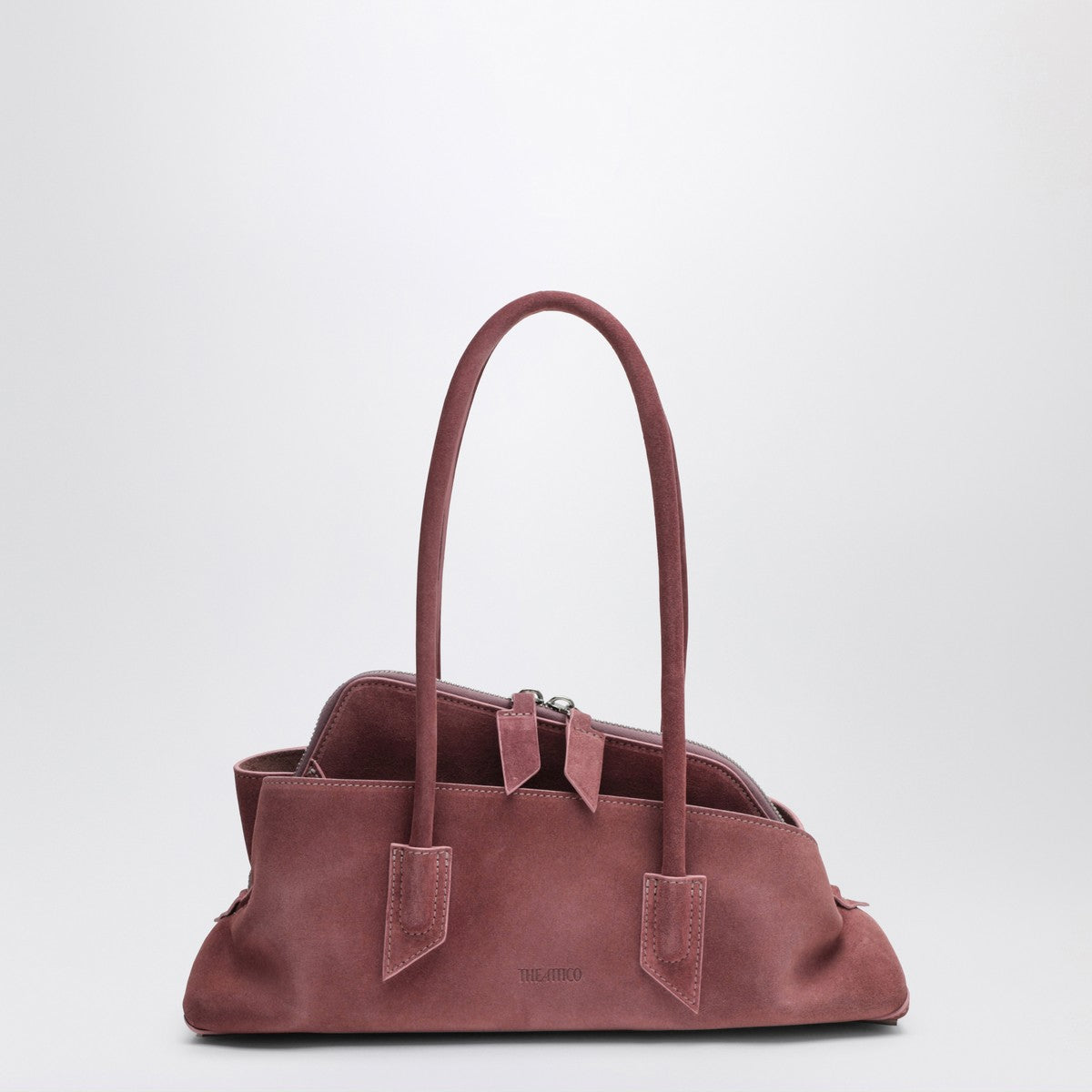 The Attico Pink suede La Passeggiata small bag