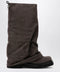 The Attico Robin combat boots in suede, dark grey