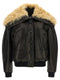 The Attico Shearling Neck Bomber Jacket