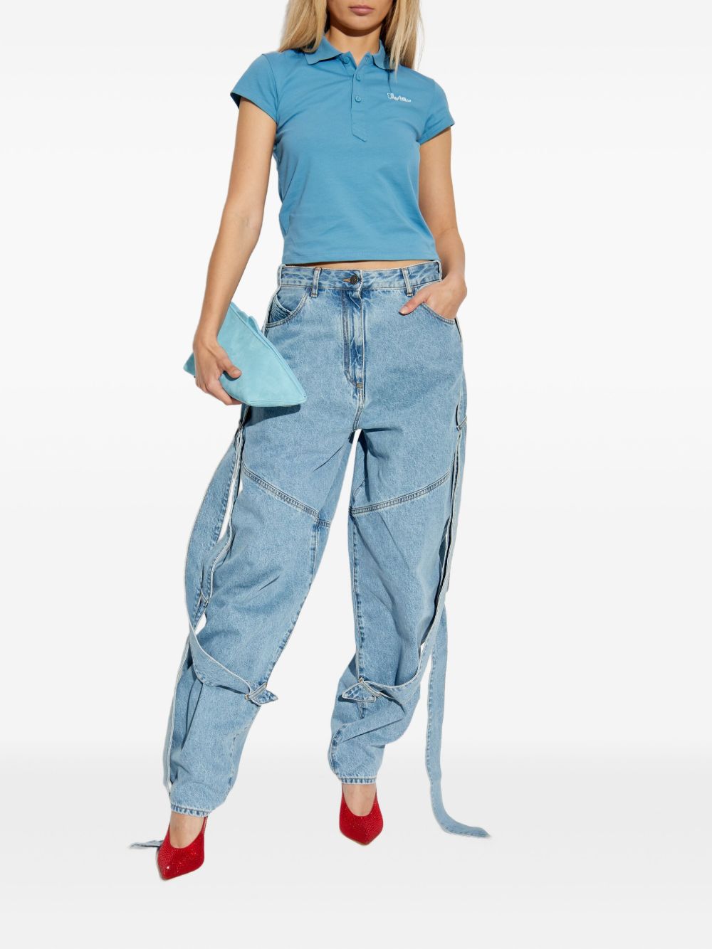 The Attico T-shirts and Polos Clear Blue