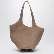 The Attico Tobacco-coloured suede La Scoop medium bag
