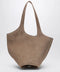 The Attico Tobacco-coloured suede La Scoop medium bag