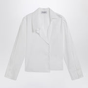 The Attico White asymmetric cotton shirt