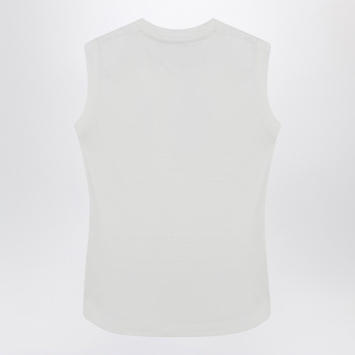 The Attico White tank top with shaped hem