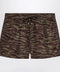 The Attico Zebra Shorts in khaki/brown nylon