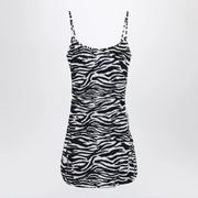 The Attico Zebra beach cover-up in stretch fabric