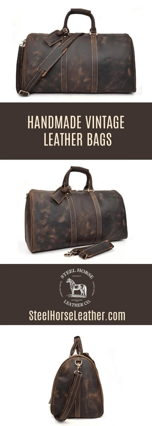 The Bjarke Weekender | Handcrafted Leather Duffle Bag Dark Brown-Duffle Bag-Steel Horse Leather-Leather-Dark Brown-Urbanheer