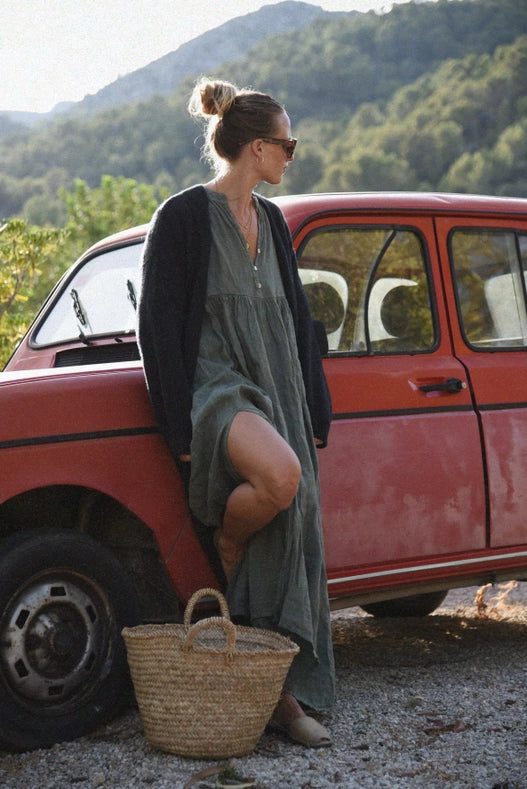 The Bonita Dress // Fern-Dress-Beachwood Baby-Bust 42" Length: 55"-Urbanheer