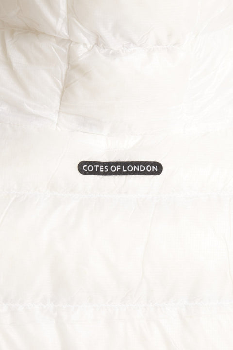 The Camden | Long Hooded Down Vest | Ivory