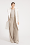 The Camden | Long Hooded Down Vest | Ivory