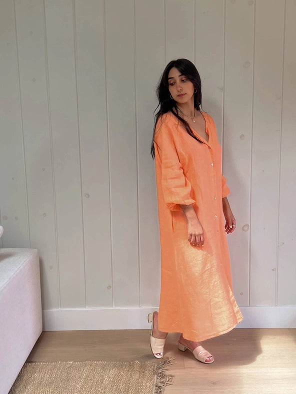 The Camille Dress In Coral-Dress-Marché-OS-Urbanheer