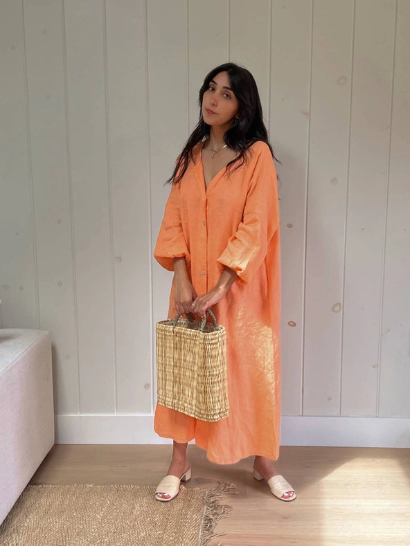 The Camille Dress In Coral-Dress-Marché-OS-Urbanheer