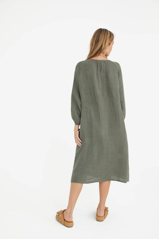 The Camille Dress in Olive