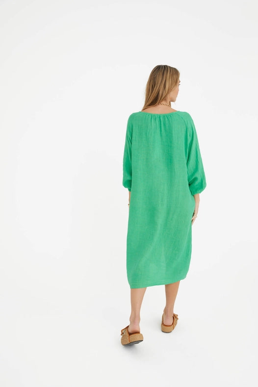 The Camille Dress in Vert