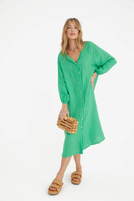 The Camille Dress In Vert-Dress-Marché-OS-Urbanheer