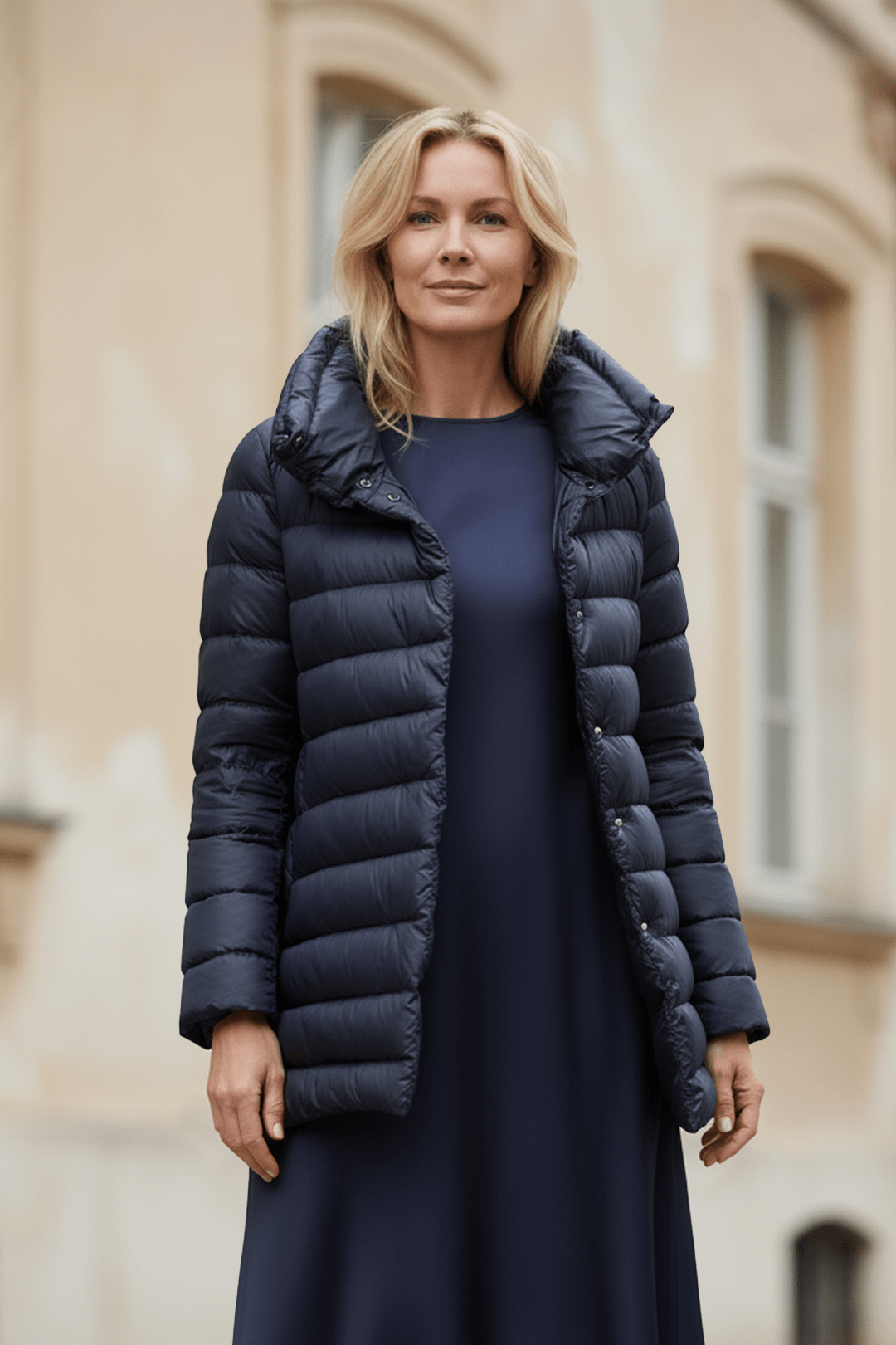 The Chelsea A-frame | Down Coat | Ink Navy