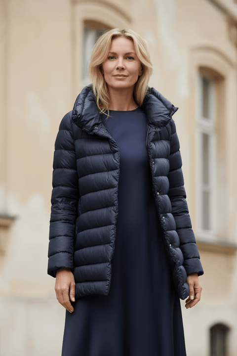 The Chelsea A-frame | Down Coat | Ink Navy
