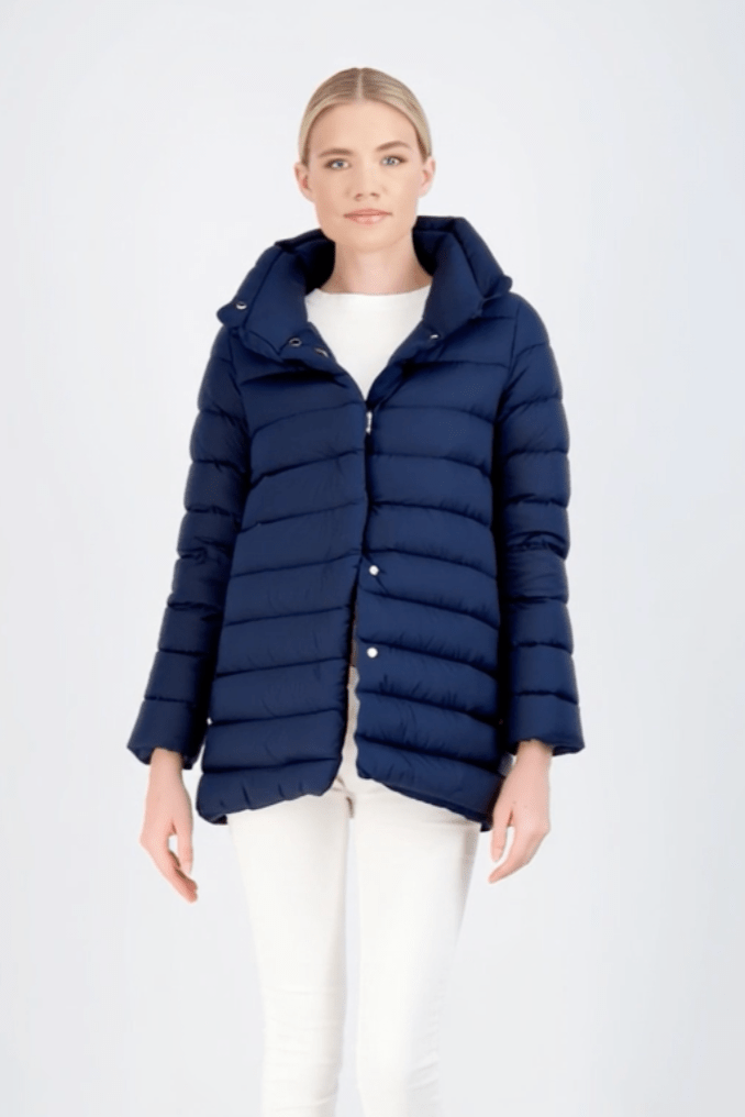 The Chelsea A-frame | Down Coat | Ink Navy