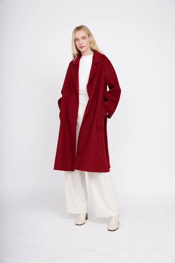 The Classic Wrap Coat - Burgundy-Coats-Pissenlit-S-Burgundy-Urbanheer