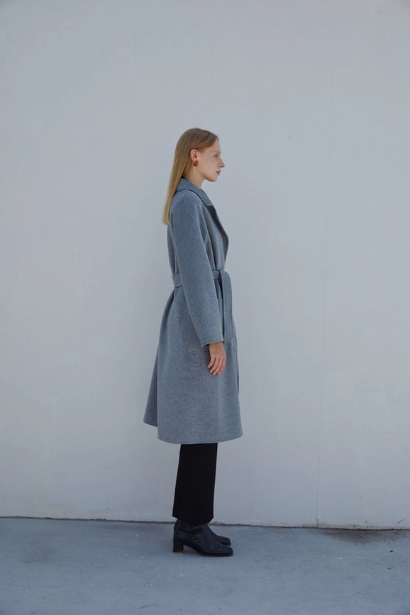 The Classic Wrap Coat Heather Grey-Coats-Pissenlit-L-Heather Grey-Urbanheer