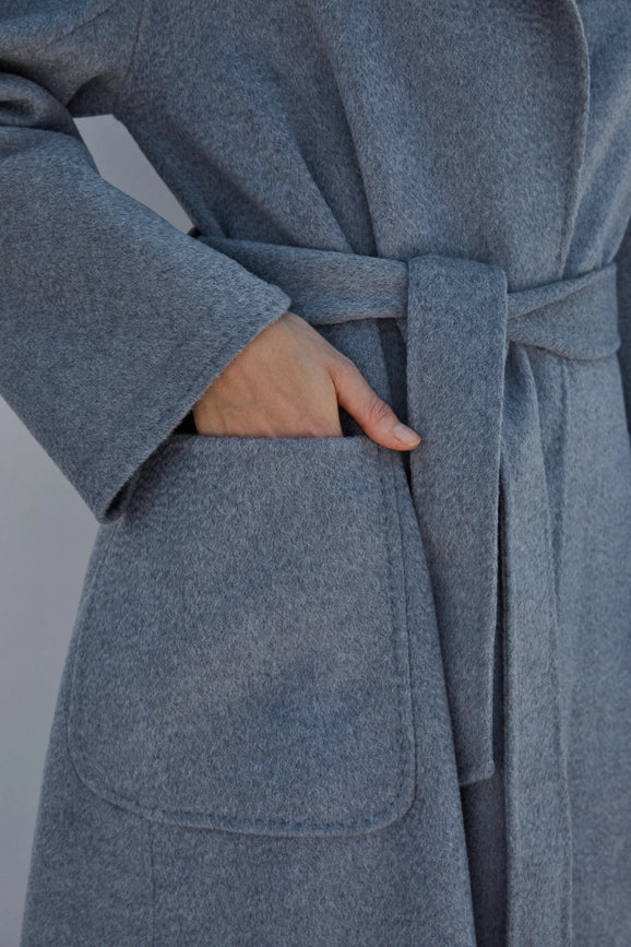 The Classic Wrap Coat Heather Grey-Coats-Pissenlit-L-Heather Grey-Urbanheer