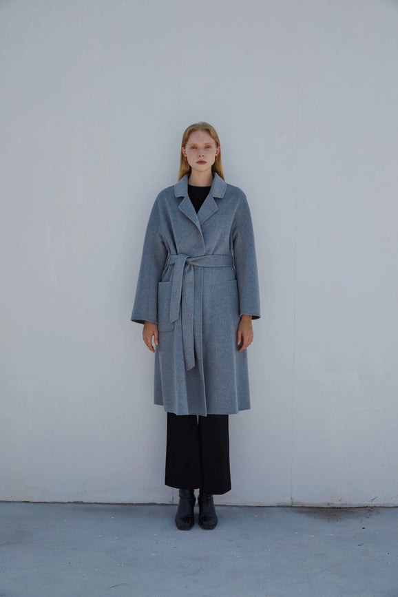 The Classic Wrap Coat Heather Grey-Coats-Pissenlit-L-Heather Grey-Urbanheer
