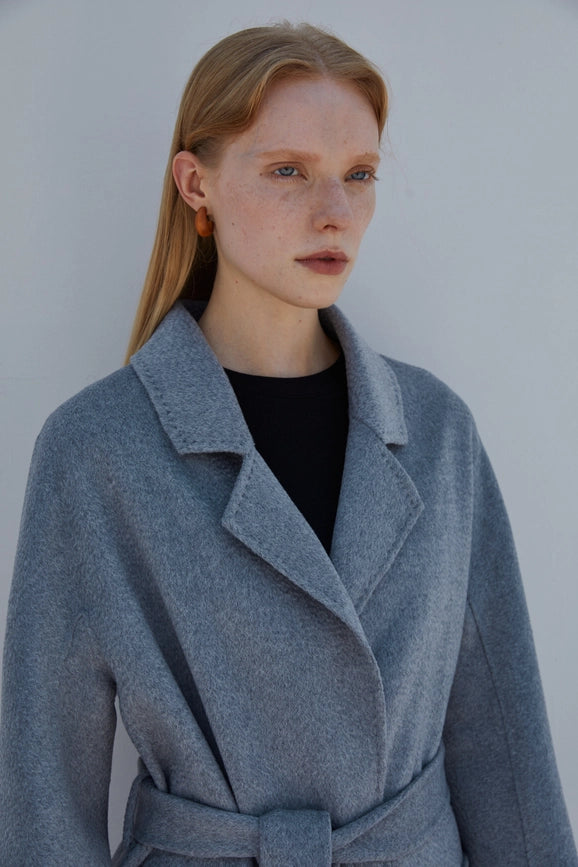 The Classic Wrap Coat Heather Grey-Coats-Pissenlit-L-Heather Grey-Urbanheer