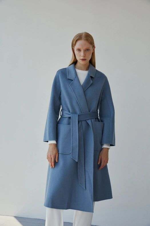 The Classic Wrap Coat Light Blue-Coats-Pissenlit-S-Light Blue-Urbanheer
