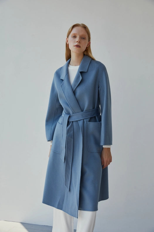 The Classic Wrap Coat Light Blue-Coats-Pissenlit-S-Light Blue-Urbanheer