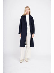 The Classic Wrap Coat - Navy