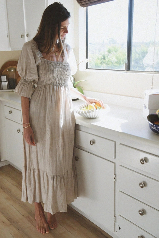 The Deia Dress // Moon-Dress-Beachwood-100% Linen-Urbanheer