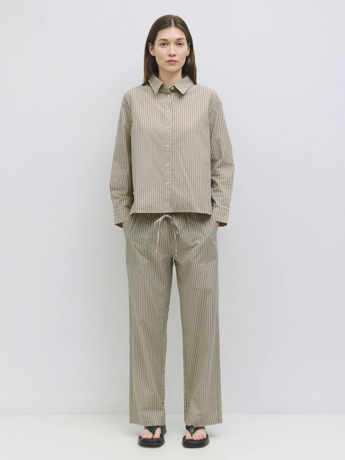 The Dixon Top | Oversized Striped Button-Down Shirt BEIGE-Shirt-All Row-S-BEIGE-Urbanheer