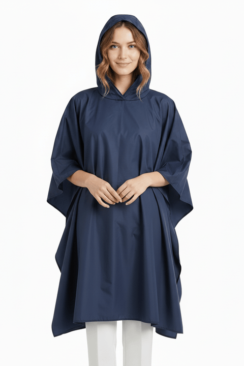 The Durham | Packable Poncho | Soft Matte Ink Navy