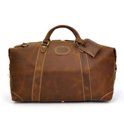 The Eira Duffle Bag | Vintage Leather Weekender Brown-Duffle Bag-Steel Horse Leather-Leather-Brown-Urbanheer