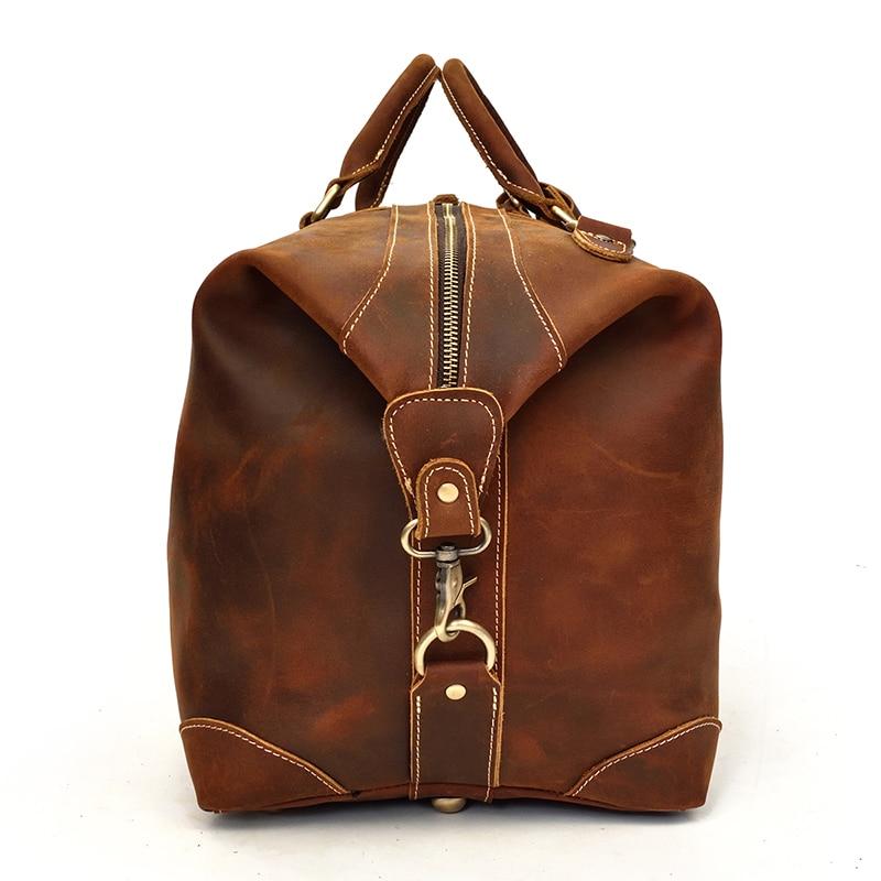 The Eira Duffle Bag | Vintage Leather Weekender Brown-Duffle Bag-Steel Horse Leather-Leather-Brown-Urbanheer