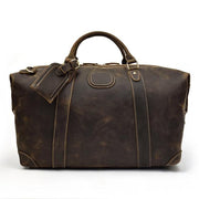 The Eira Duffle Bag | Vintage Leather Weekender Dark Brown-Duffle Bag-Steel Horse Leather-Leather-Dark Brown-Urbanheer