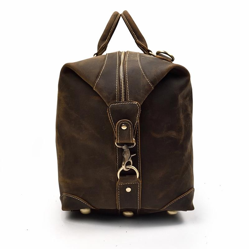 The Eira Duffle Bag | Vintage Leather Weekender Dark Brown-Duffle Bag-Steel Horse Leather-Leather-Dark Brown-Urbanheer